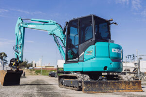 Kobelco SK55SRX-7 Canopy Cab hire Gold Coast Brisbane