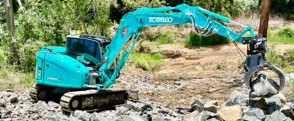 excavator hire reach attachments